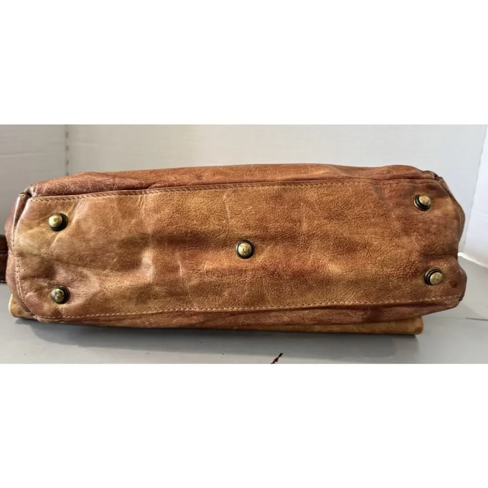 Moore & Giles Reclaimed Messenger Bag In Heirloom Oak Computer Distressed